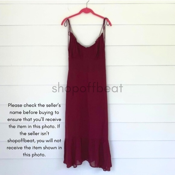 NEW Reformation Embry Dress Plum 10 - Picture 9 of 17